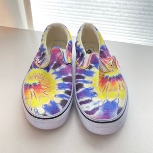 Summer Fun Vans Slip On Shoes for Men Tie Dye NWT